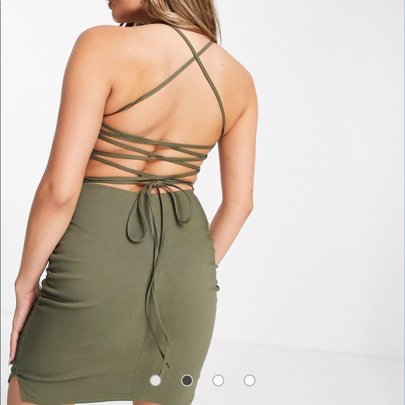 ASOS design lace up dress size 6 / small - Picture 2 of 3